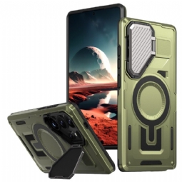 Case Samsung Galaxy S25 Ultra 5g Puhelinkuoret Metallinhohtoinen Linssinsuojuksella Ja Jalustalla