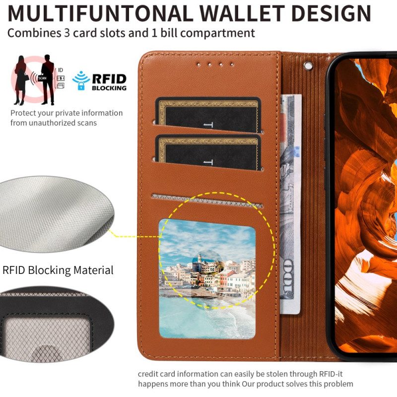 Kotelot Samsung Galaxy S25 Ultra 5g Rfid-nahkalompakko Hihnalla