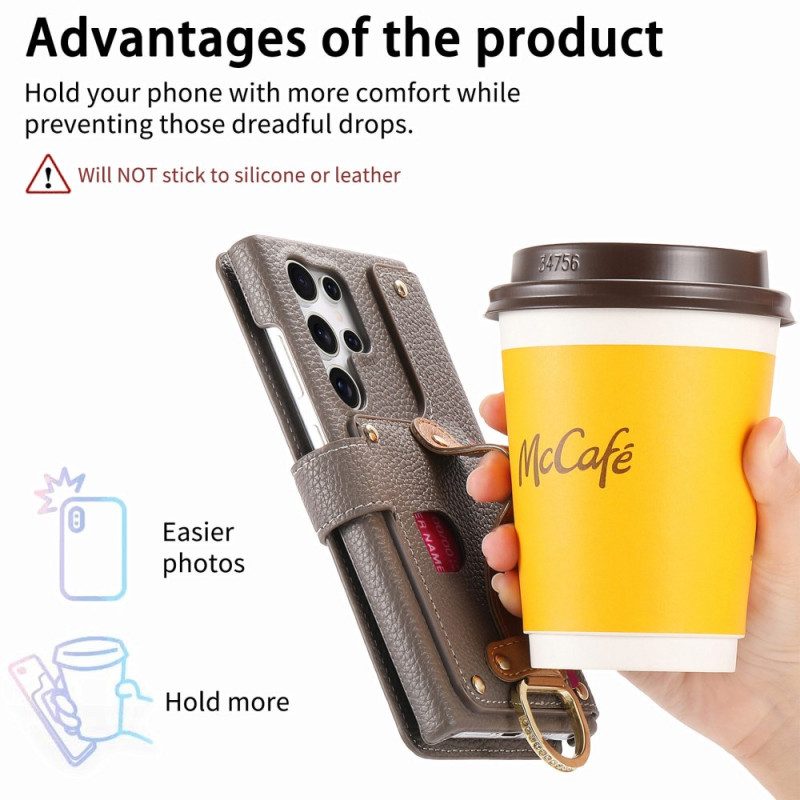 Kotelot Samsung Galaxy S25 Ultra 5g Rfid-suojattu Lompakko Pussulla Ja Sormuspidikkeellä