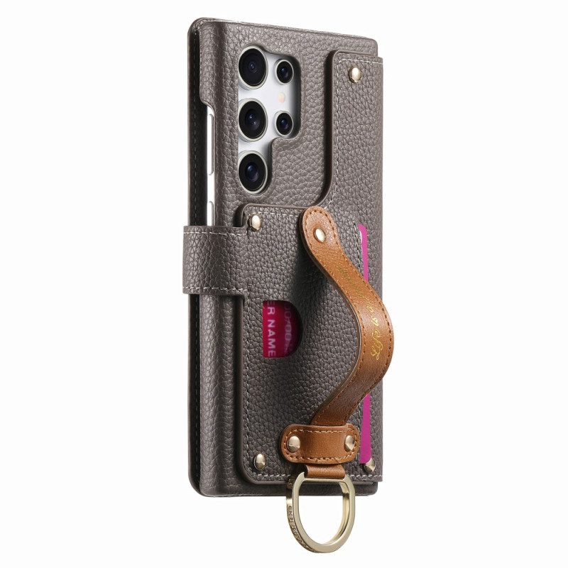 Kotelot Samsung Galaxy S25 Ultra 5g Rfid-suojattu Lompakko Pussulla Ja Sormuspidikkeellä