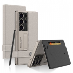 Kuori Samsung Galaxy S25 Ultra 5g Gkk-korttikotelolla Ja Jalustalla