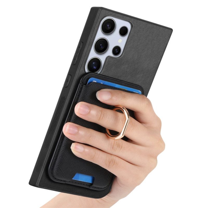 Kuori Samsung Galaxy S25 Ultra 5g Irrotettava Magneettikorttikotelo Ja Jalusta