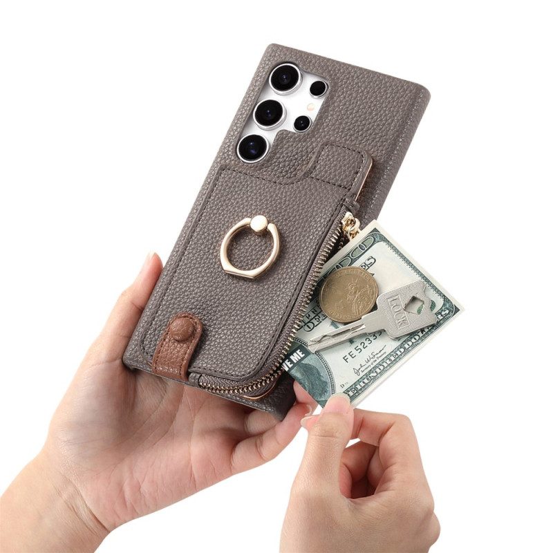 Kuori Samsung Galaxy S25 Ultra 5g Keinonahkainen Lompakko Suojakuori