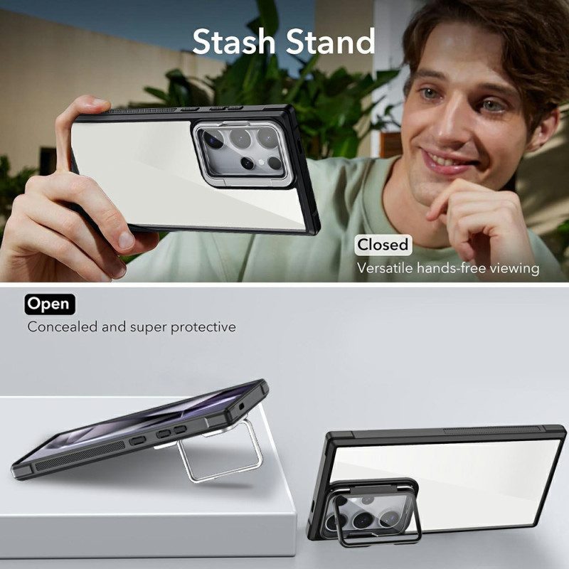 Kuori Samsung Galaxy S25 Ultra 5g Kestävä Sisäänrakennetulla Jalustalla