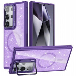 Kuori Samsung Galaxy S25 Ultra 5g Kimallus Sisäänrakennetulla Jalustalla Suojakuori