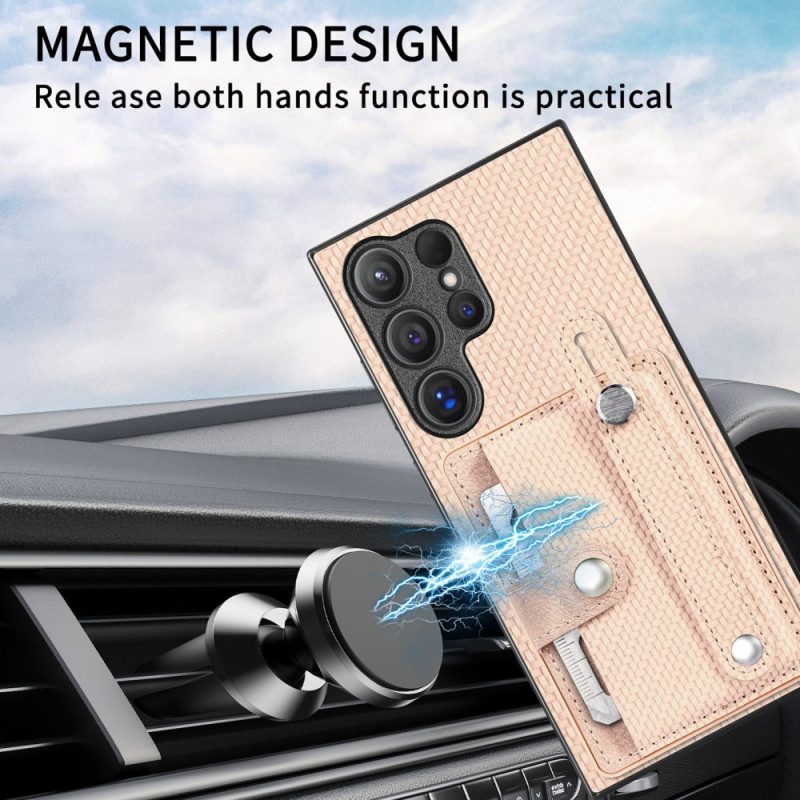 Kuori Samsung Galaxy S25 Ultra 5g Korttikotelo Ja Hihna-jalusta