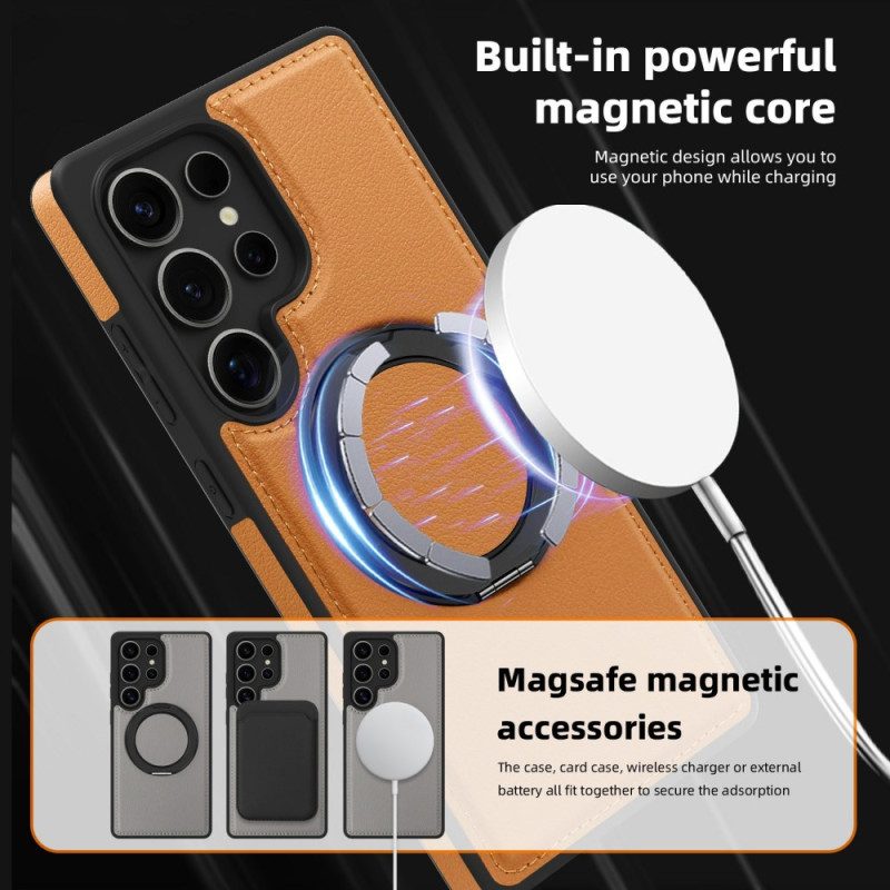 Kuori Samsung Galaxy S25 Ultra 5g Magneettinen Pyörivällä Jalustalla