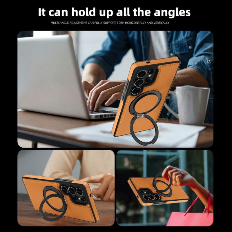 Kuori Samsung Galaxy S25 Ultra 5g Magneettinen Pyörivällä Jalustalla