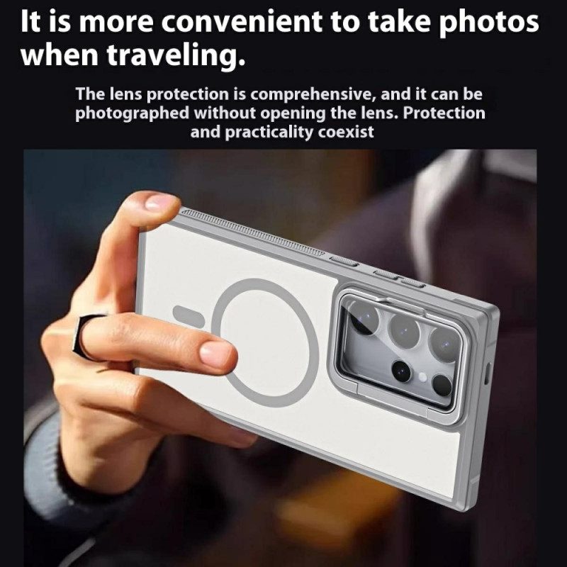 Kuori Samsung Galaxy S25 Ultra 5g Magsafe-yhteensopiva Mattapintainen Sormenjälkiä Hylkivä Muotoilu Jalustalla