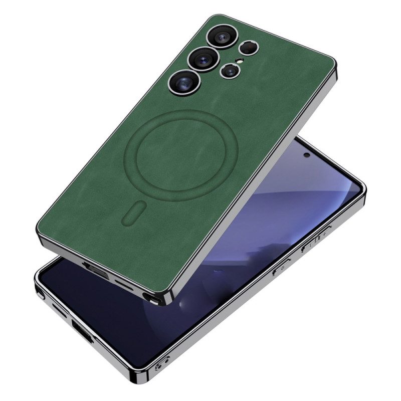 Kuori Samsung Galaxy S25 Ultra 5g Matta Keinonahka Yhteensopiva Magsafen Kanssa Suojakuori