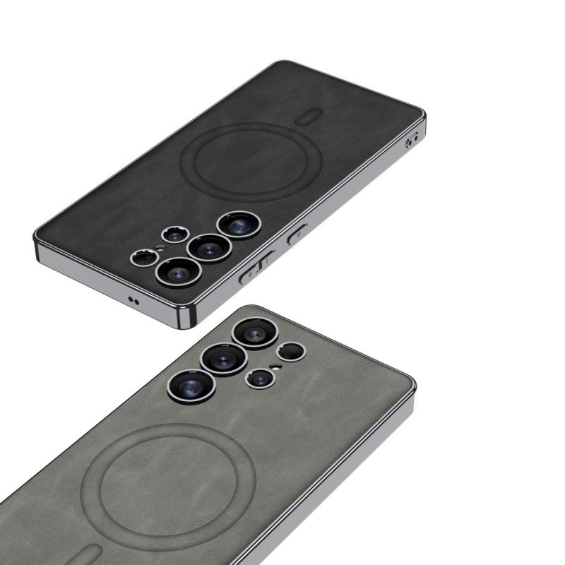 Kuori Samsung Galaxy S25 Ultra 5g Matta Keinonahka Yhteensopiva Magsafen Kanssa Suojakuori