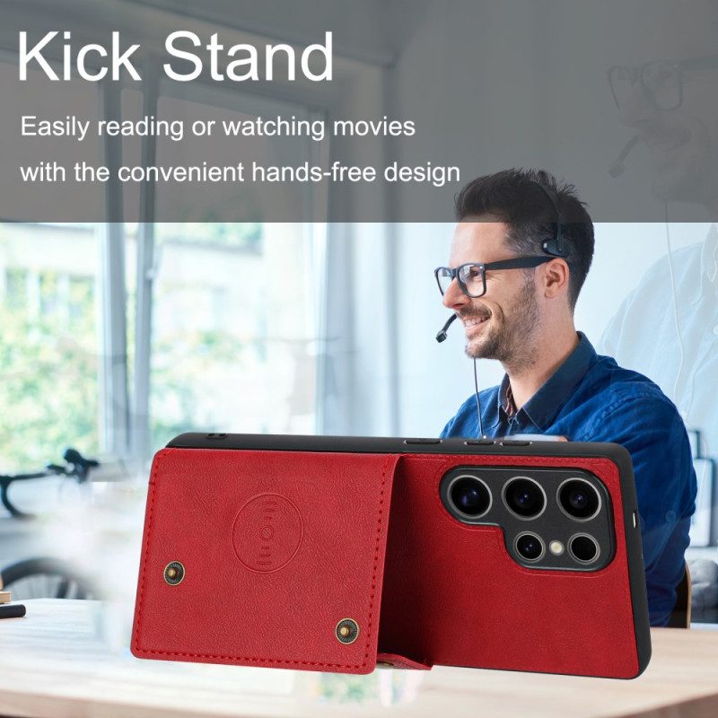 Kuori Samsung Galaxy S25 Ultra 5g Retrotyylinen Korttikotelo