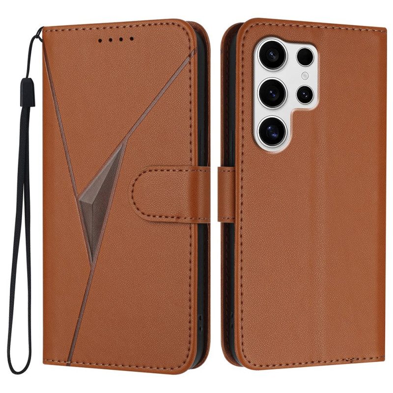 Nahkakotelo Samsung Galaxy S25 Ultra 5g Kolmiokuvio