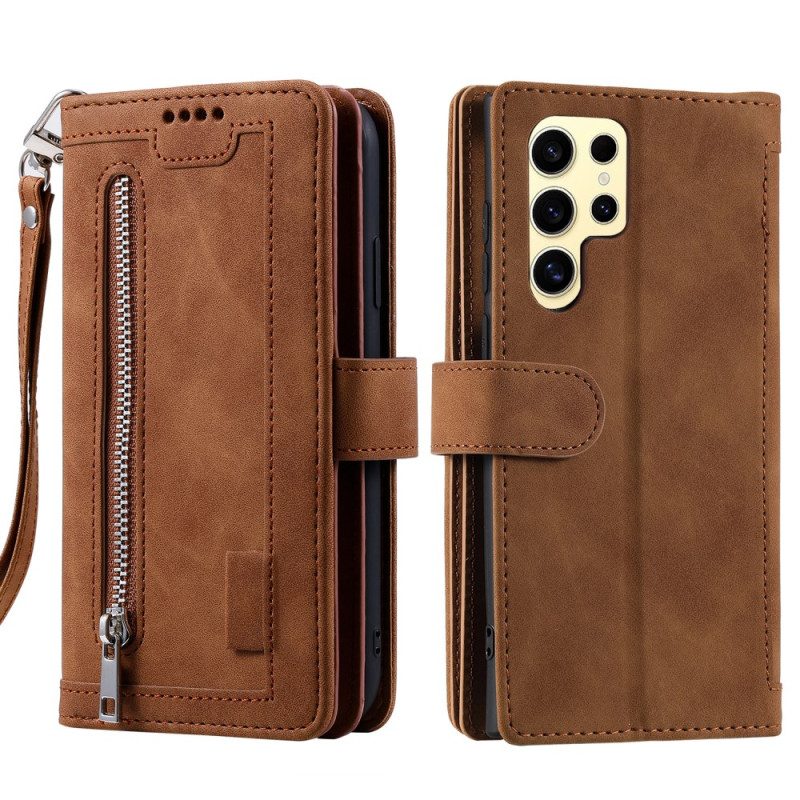 Nahkakotelo Samsung Galaxy S25 Ultra 5g Vetoketjullinen Lompakko