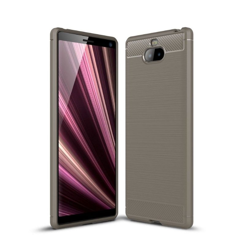Kuori Sony Xperia 10 Suojakuori Hiiliharjattu Geeli