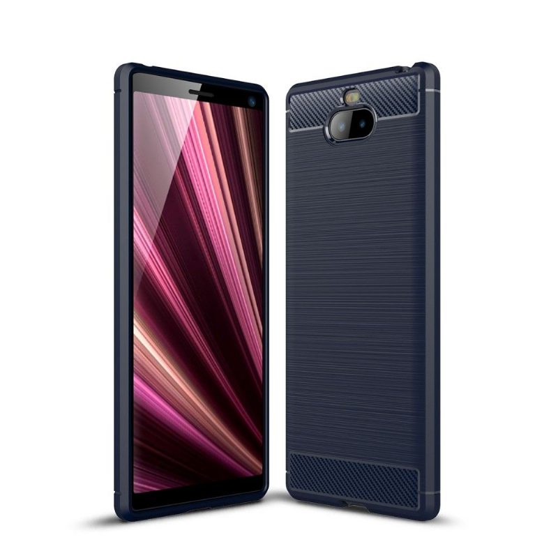 Kuori Sony Xperia 10 Suojakuori Hiiliharjattu Geeli