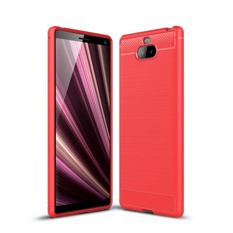 Kuori Sony Xperia 10 Suojakuori Hiiliharjattu Geeli