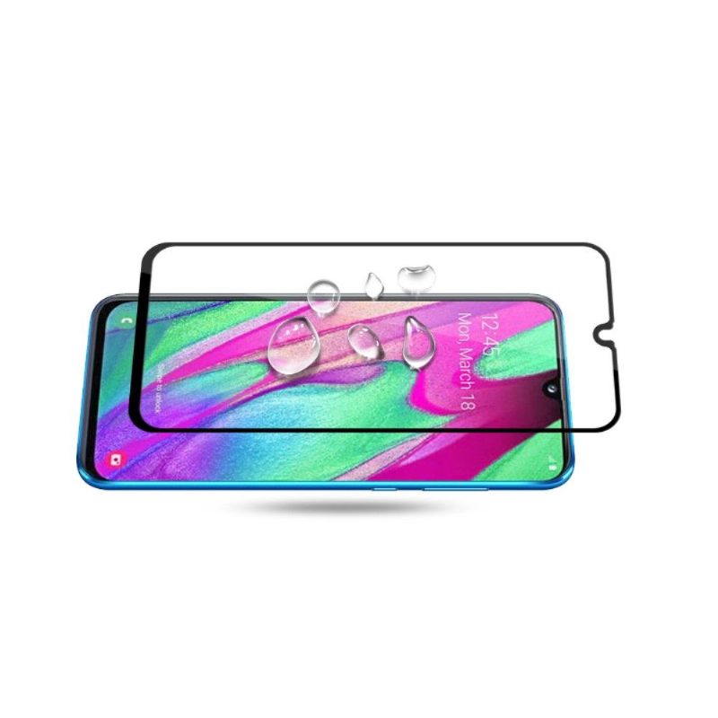 Samsung Galaxy A40 - Täysikokoinen Karkaistu Lasi Näytönsuoja - Musta
