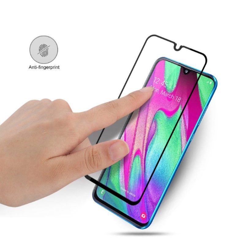 Samsung Galaxy A40 - Täysikokoinen Karkaistu Lasi Näytönsuoja - Musta