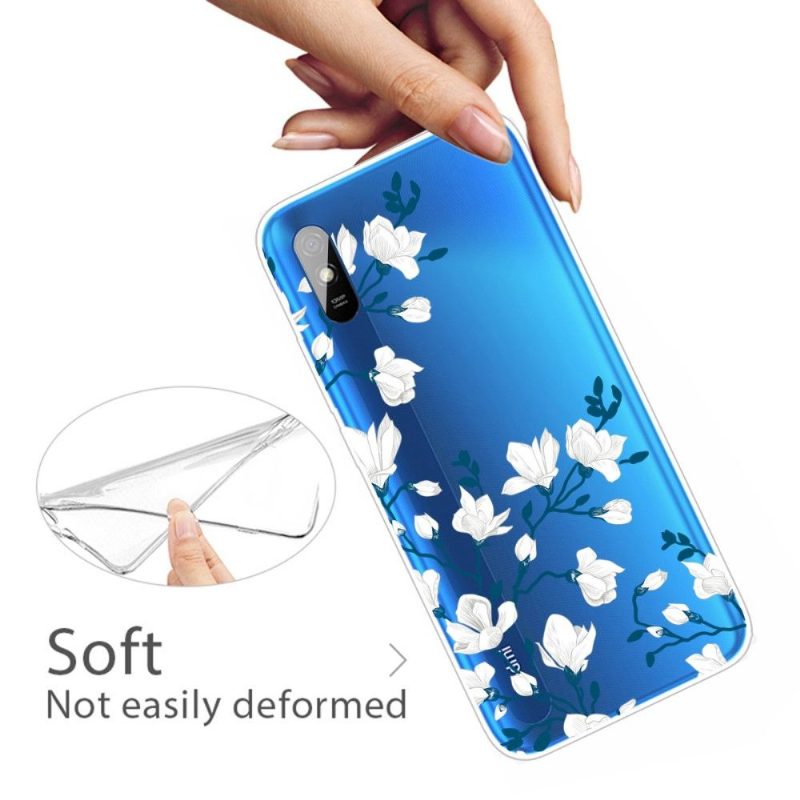 Kuori Xiaomi Redmi 9A Alkuperäinen Valkoiset Kukat
