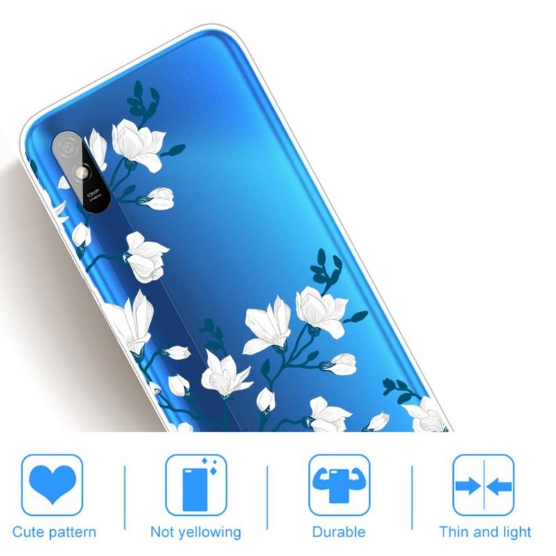 Kuori Xiaomi Redmi 9A Alkuperäinen Valkoiset Kukat