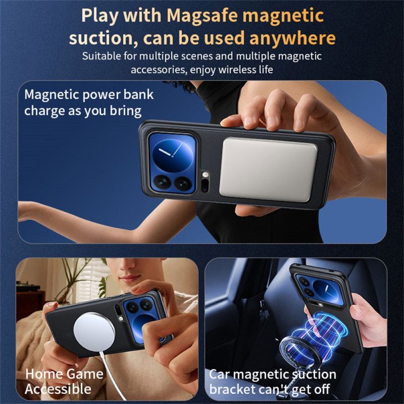 Case Xiaomi 17 Pro Puhelinkuoret Magneettinen Keinonahkasuojus