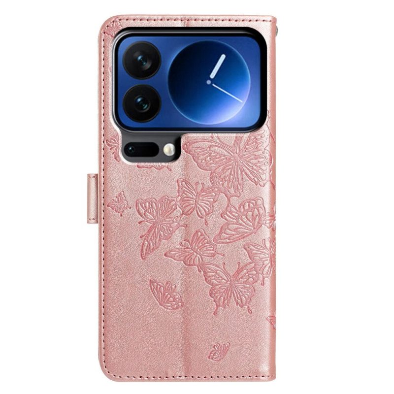 Kotelot Xiaomi 17 Pro Puhelinkuoret Kaiverretut Perhoset