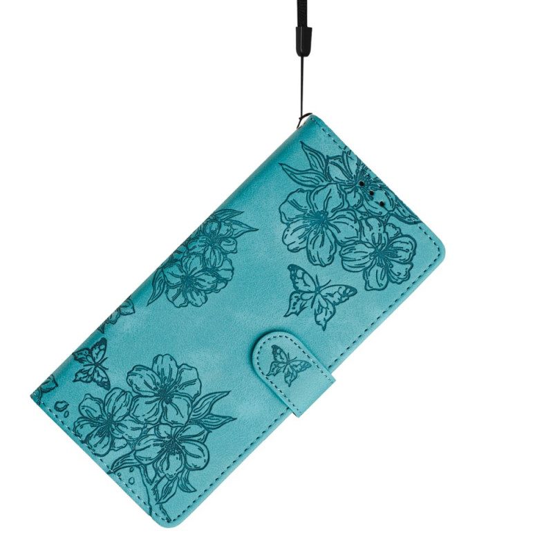 Kotelot Xiaomi 17 Pro Puhelinkuoret Mokkanahkaefekti Perhoset Ja Kukat