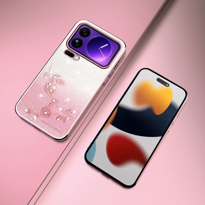 Kuori Xiaomi 17 Pro Kukkia Ja Strasseja