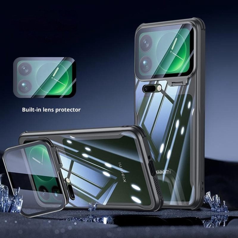 Kuori Xiaomi 17 Pro Läpinäkyvä Integroitu Jalusta Ja Kameran Suojaus Suojakuori