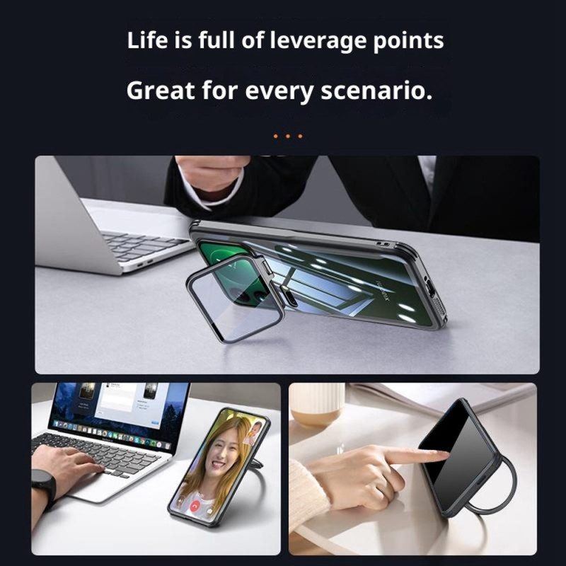 Kuori Xiaomi 17 Pro Läpinäkyvä Integroitu Jalusta Ja Kameran Suojaus Suojakuori