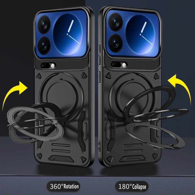 Kuori Xiaomi 17 Pro Magneettinen Suljin Pyörivällä Jalustalla Suojakuori