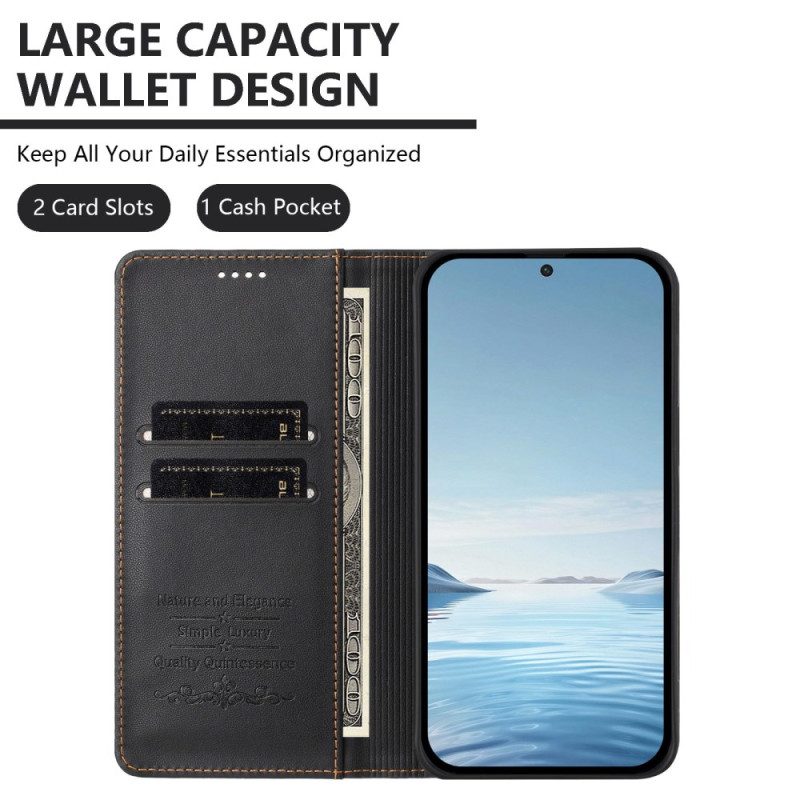 Nahkakotelo Xiaomi 17 Pro Magneettinen Suljin Ja Rfid-suojaus