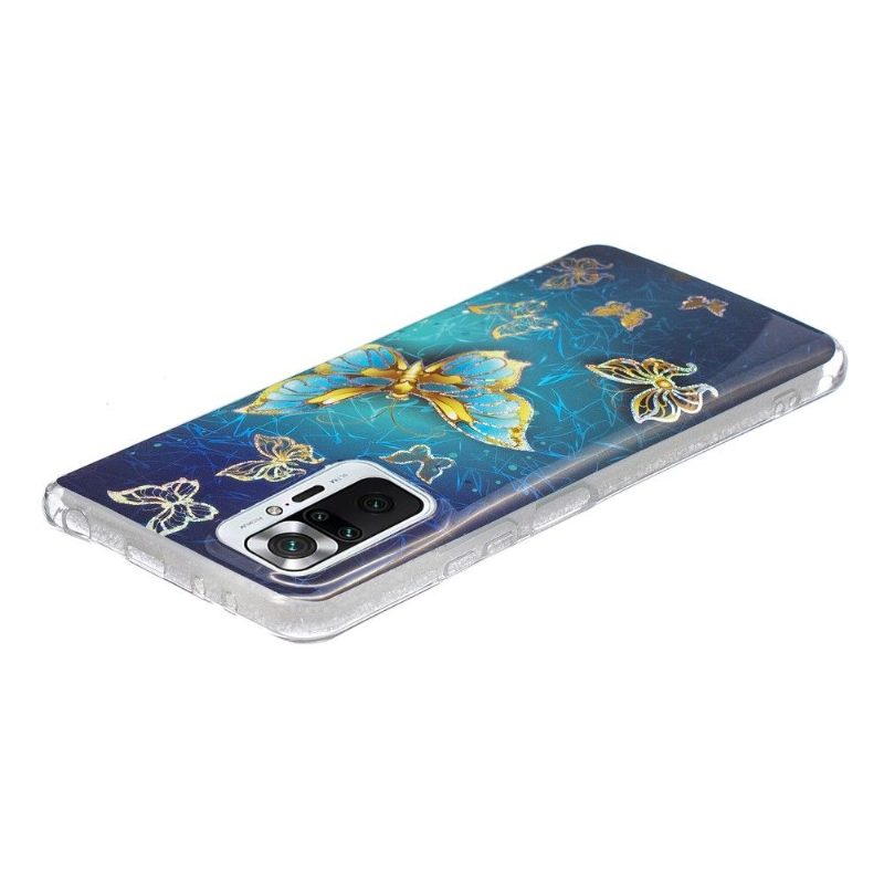 Kuori Xiaomi Redmi Note 10 Pro Glitter Butterflies