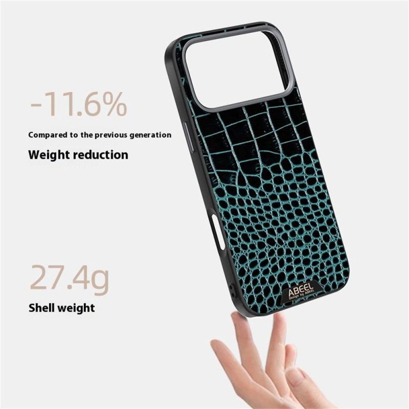 Kuori iPhone Air Magsafe-yhteensopiva Krokotiilikuvioinen Abeel Suojakuori