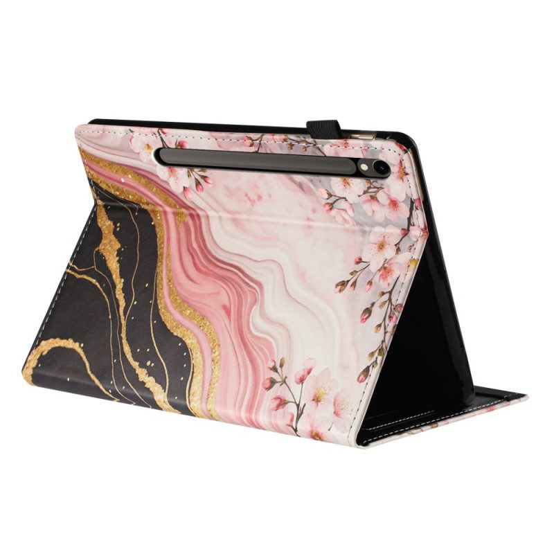 Kotelot Samsung Galaxy Tab S10 Fe Marmorikukkakuvio Suojakuori