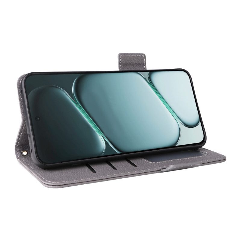 Kotelot Oneplus 15r Puhelinkuoret Litsikuvioinen Tekonahka Hihnalla