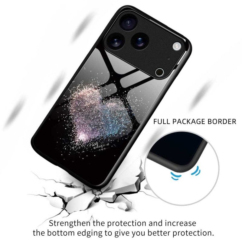 Case iPhone 17 Pro Max Puhelinkuoret Sydänkuvioinen Karkaistu Lasi