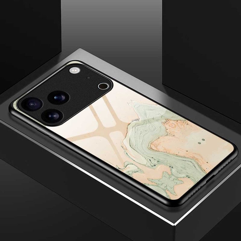 Kuori iPhone 17 Pro Max Karkaistusta Lasista Maalattu Kuvio