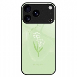 Kuori iPhone 17 Pro Max Karkaistusta Lasista Valmistetut Kukat