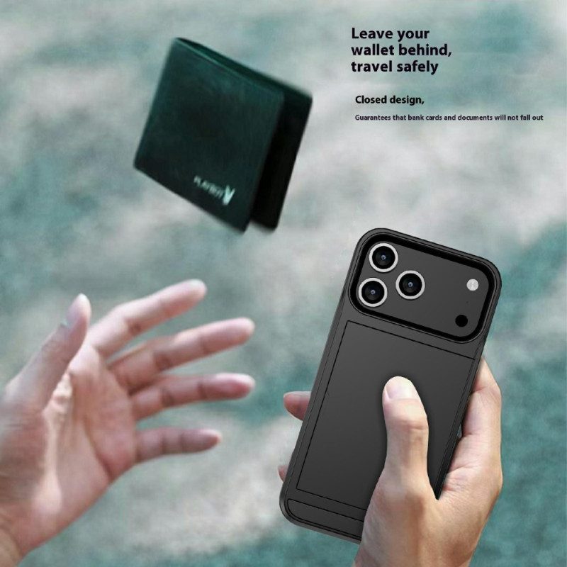 Kuori iPhone 17 Pro Max Liukuva Korttikotelo