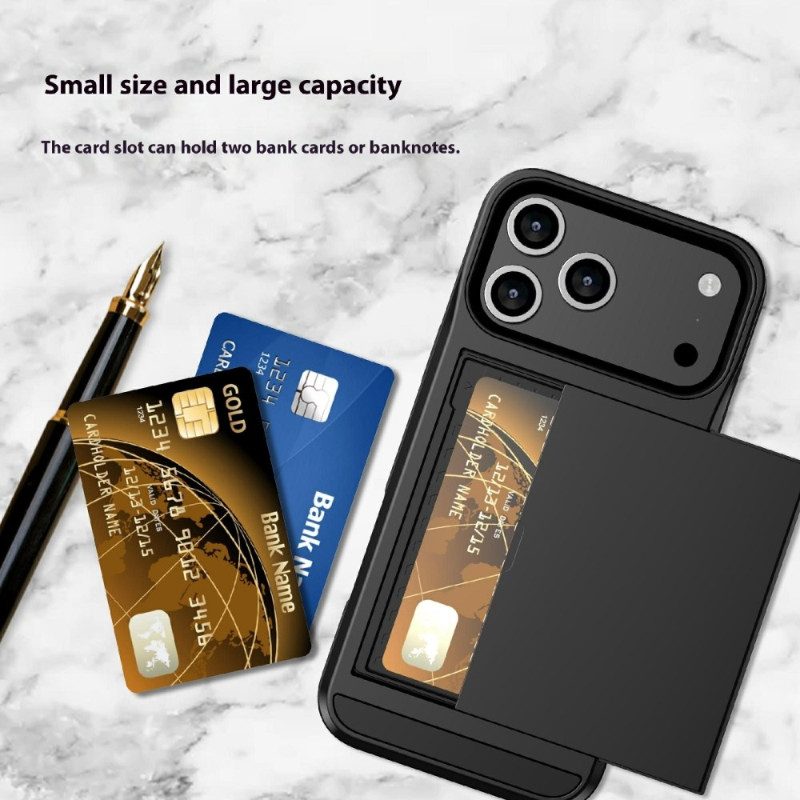 Kuori iPhone 17 Pro Max Liukuva Korttikotelo