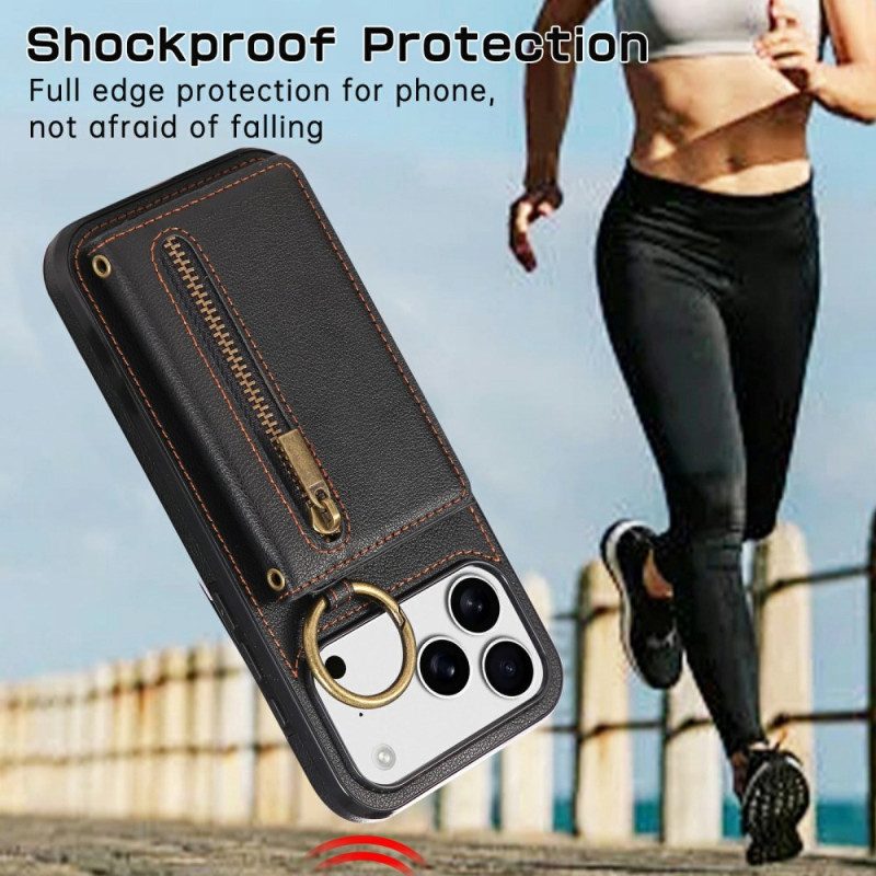 Kuori iPhone 17 Pro Max Lompakko Ja Olkahihna