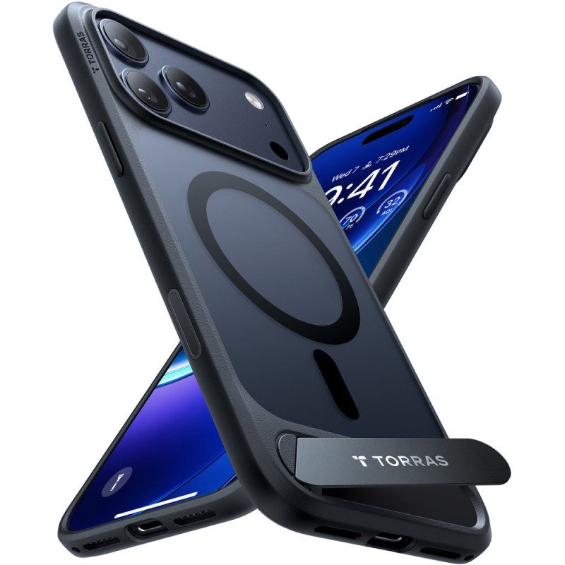 Kuori iPhone 17 Pro Max Magsafe Premium -muotoilu Integroidulla Jalustalla