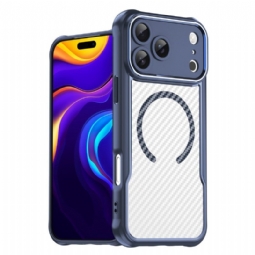 Kuori iPhone 17 Pro Max Magsafe-yhteensopiva Läpikuultava Hiilikuitu Suojakuori
