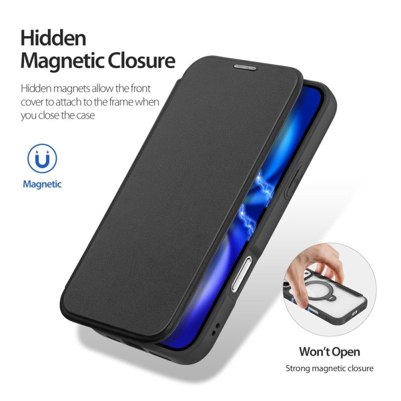 Nahkakotelo iPhone 17 Pro Max Magsafe Ja Skin X Pro -sarja Dux Ducis -kiinnike