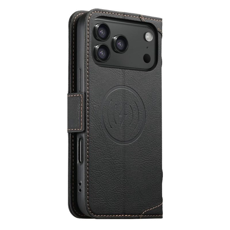 Nahkakotelo iPhone 17 Pro Max Magsafe Premium Vintage -yhteensopiva Suojakuori