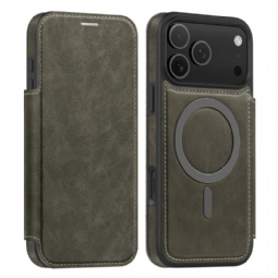 Nahkakotelo iPhone 17 Pro Max Puhelinkuoret Magsafe-yhteensopiva Rfid-korttikotelon Kanssa