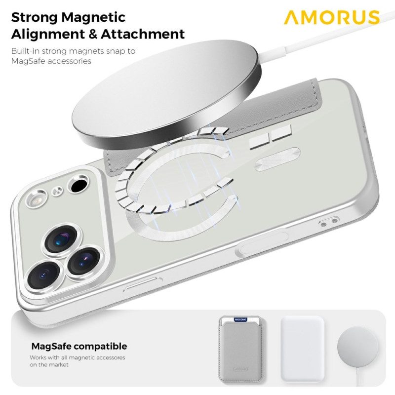 Nahkakotelo iPhone 17 Pro Max Puhelinkuoret Magsafe-yhteensopiva Rfid-korttikotelon Kanssa