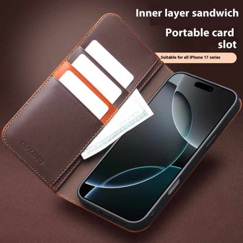 Nahkakotelo iPhone 17 Pro Max Qialino